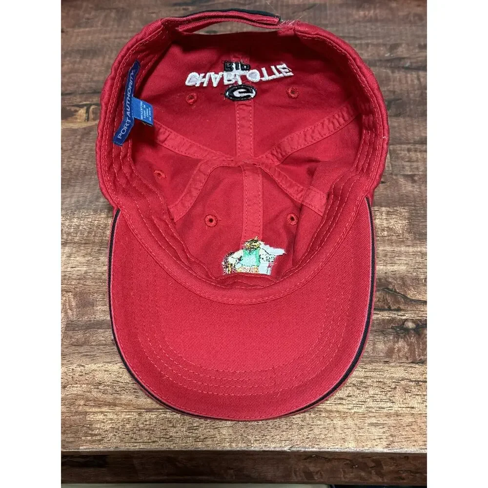 Unique Rooster Golfer Hat, Red. Charlotte RIP Embroidered On The Back